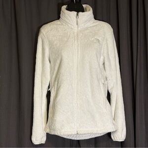 The North Face Jacket Size S White Furry Fleece Sweater Full Zip Gorpcore